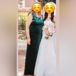 Emerald green customized floor length dress